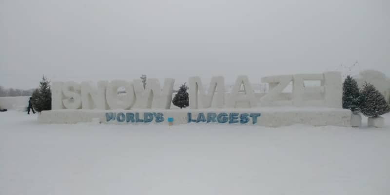 Snow maze near Winnipeg